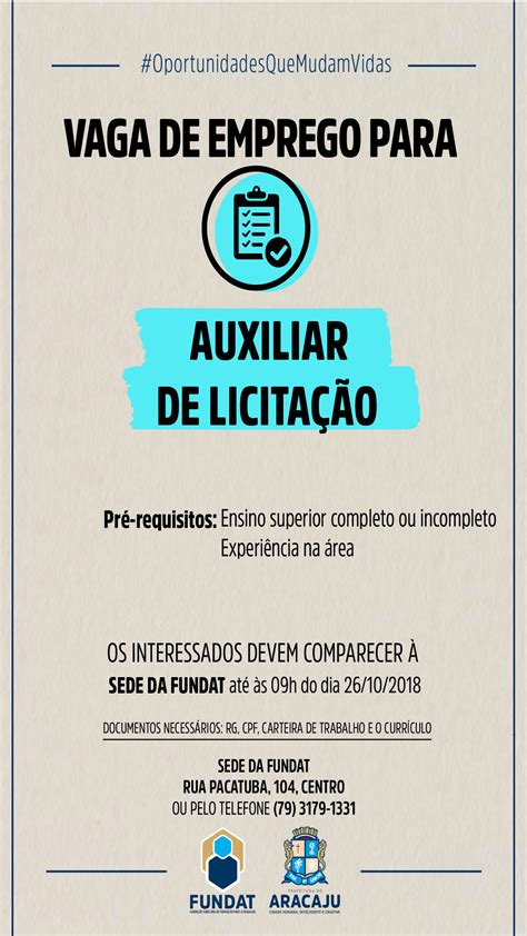 Fundat Est Vagas De Emprego Para Auxiliar De Licita O E