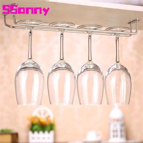 27cm Single Rows Double Rows Three Rows Stainless Steel Kitchen Home Supplies Wine Glass Rack