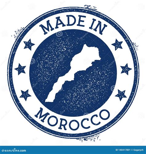 Made In Morocco Stamp Stock Vector Illustration Of Minimal