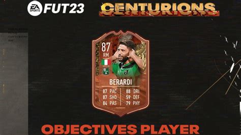 Fifa Domenico Berardi Centurions Objectives Best Team To Complete