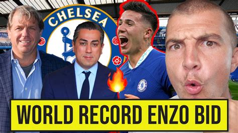 BREAKING CHELSEA MAKE WORLD RECORD BID FOR ENZO FERNANDEZ S 120m