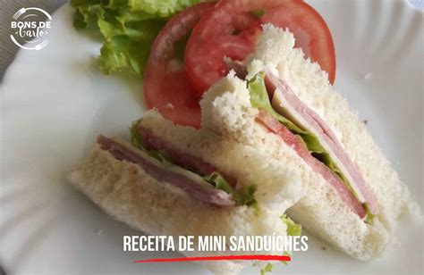 Receita De Mini Sanduíches