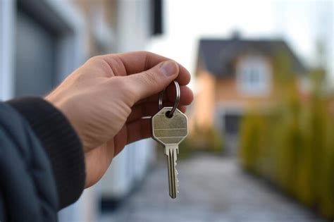 Premium Photo Hand Hold Keys In Front Of New Home Concept Of Buying