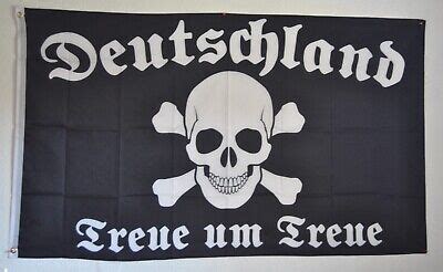 FLAGGE FAHNE 90 X 150cm Totenkopf Deutschland Treue Um Treue 4675 EBay