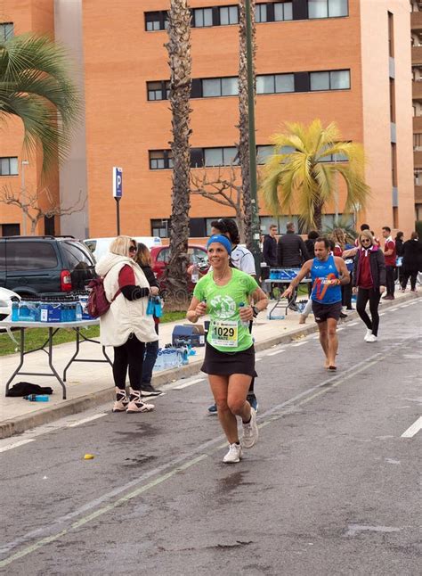 Castellonspain February 26th2023 Athletes Running A Marathon