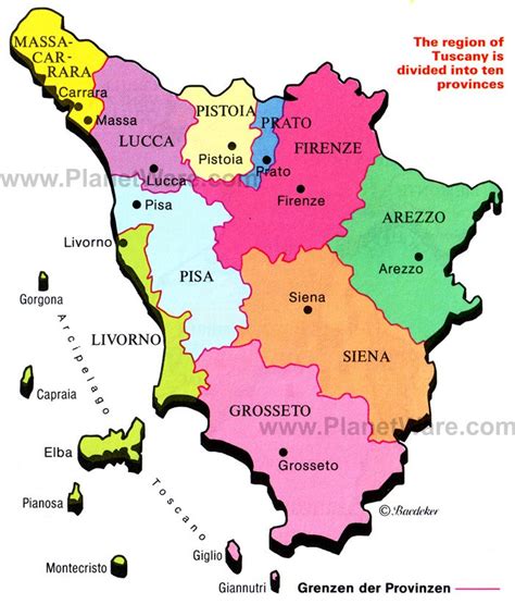 Toscana Italy Map