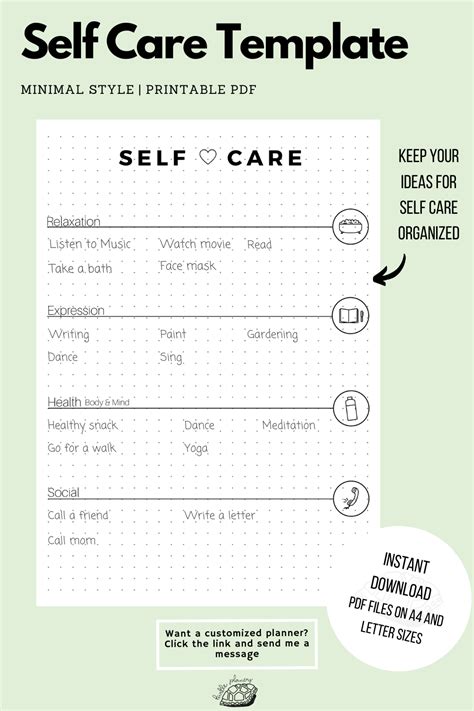 Self Care Notion Template