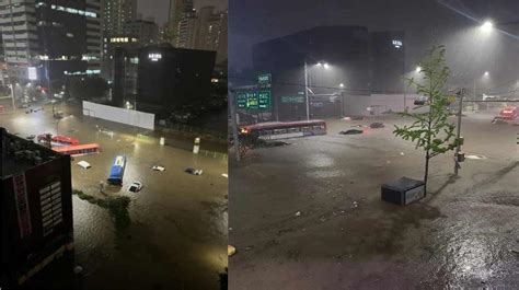 韩国首尔暴雨灾情 死亡人数升至11人