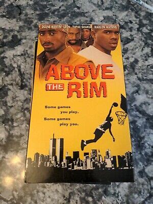 ABOVE THE RIM VHS 1994 Duane Martin Leon Tupac Skakur Marlon Wayans ...