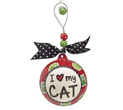 I Love My Cat Christmas Tree Ornament Festive T For Kitty Cat Christmas Tree Christmas