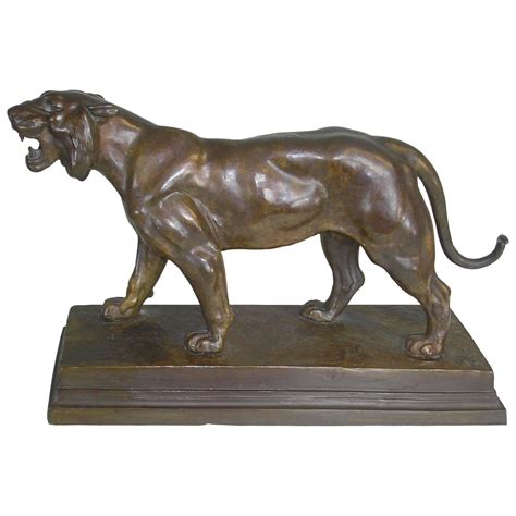 Lion Bronze Sculpture By Antoine Louis Barye For Sale At 1stdibs