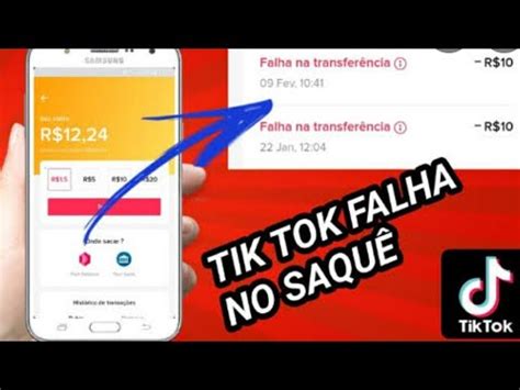 ERRO TIK TOK FALHA NA TRANSFERÊNCIA COMO RESOLVER FALHA NO SAQUE TIKTOK