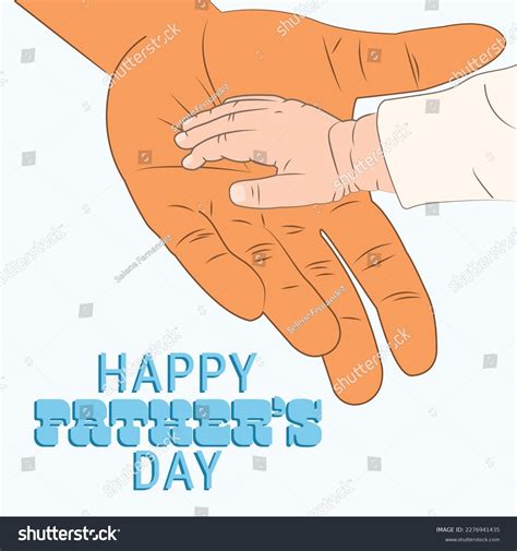 Happy Fathers Day Calligraphy Light Banner Stock Vector Royalty Free