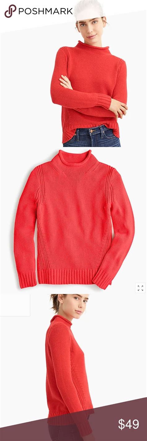 J Crew 1988 Rollneck Sweater In Cotton Roll Neck Sweater Sweaters Crew Sweaters