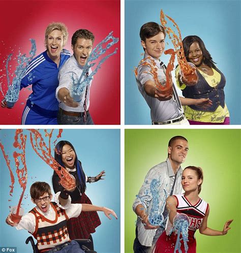 Lea Michele And Co Stars Keep Busy On Set As New Glee Promo Shots Are