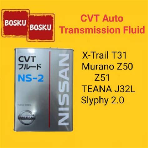 Nissan CVT Auto Transmission Fluid NS 2 4L KLE52 00004 Shopee Malaysia