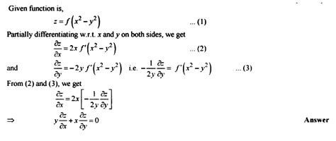 Form A Partial Differential Equation By Eliminating Arbitrary Function From Z Fx2 Y2