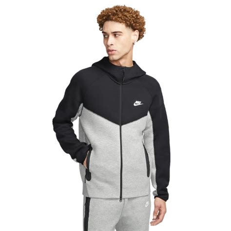 Casaco Nike Sportswear Tech Fleece Grey Heather Black White Fútbol