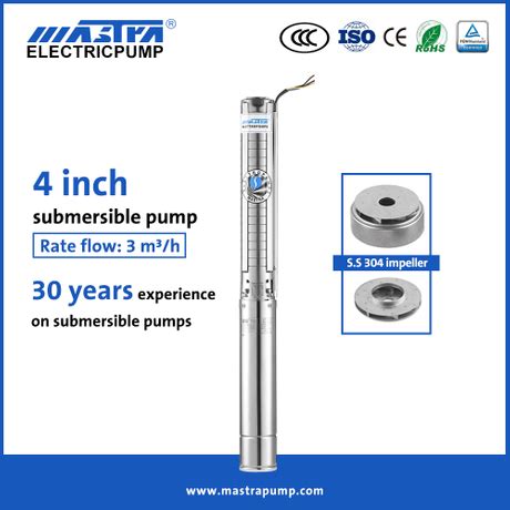 Mastra 4 Inch Full Stainless Steel 240 Volt Submersible Water Pump 4SP3