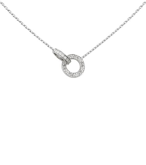 White Gold Interlocking Love Necklace