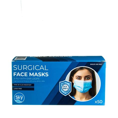 Fluid Resistant Surgical Face Masks Type Iir Certified