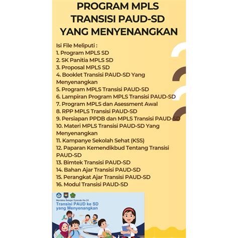 Jual Program Mpls Masa Pengenalan Lingkungan Sekolah Transisi Paud Sd