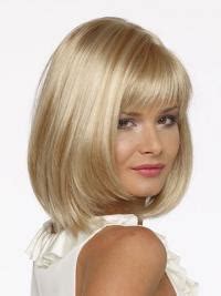 Synthetic Wig Synthetic Wig Chin Length Blonde Color Straight Style With Bangs