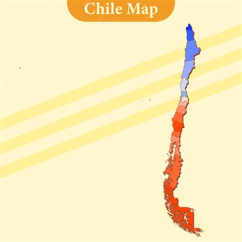 Premium Vector | Vector chile map vector with regions and cities lines