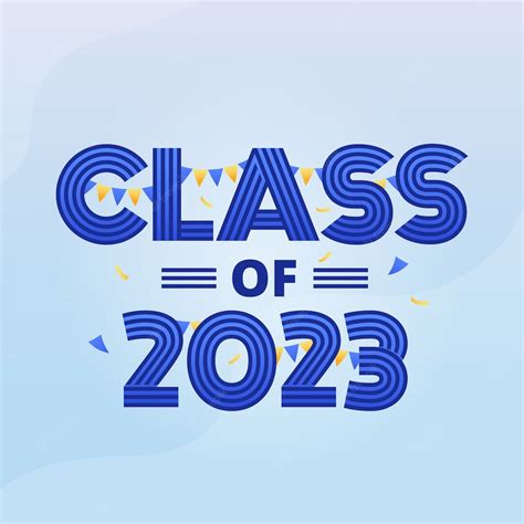 Free Vector Gradient Text Illustration For Class Of 2023 Graduation