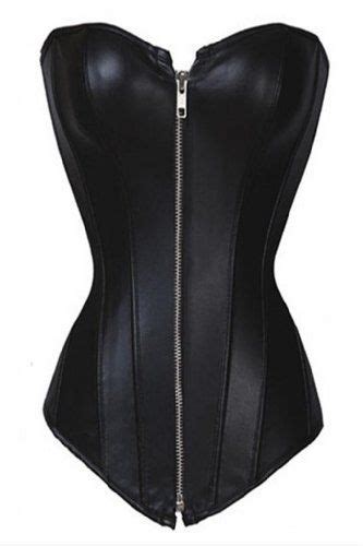 Lotus Instyle Damen Kunstleder Korsett Fr Rei Verschluss Vorne Corsagen