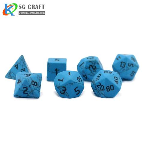 Wholesale Custom 7 Pcsset 20 Sided D20 Board Games D And D Dice