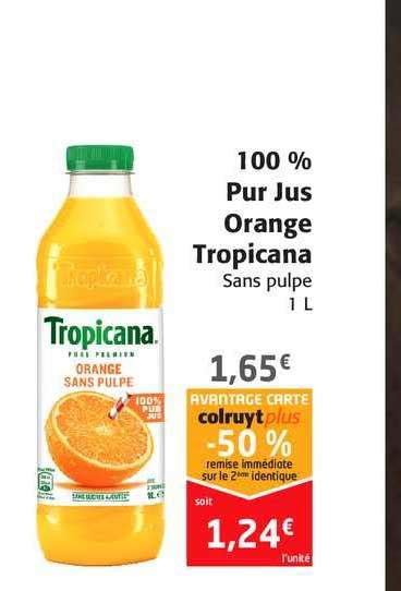 Promo Pur Jus Orange Tropicana Chez Colruyt Icatalogue Fr