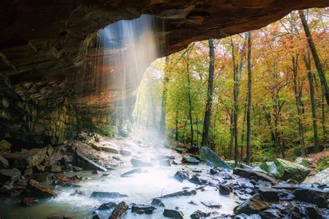 » Glory Hole Falls Ozark National Forest in Autumn