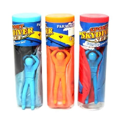 Toys Skydiver Parachute Men 3 Piece Set Tangle Free Colors And