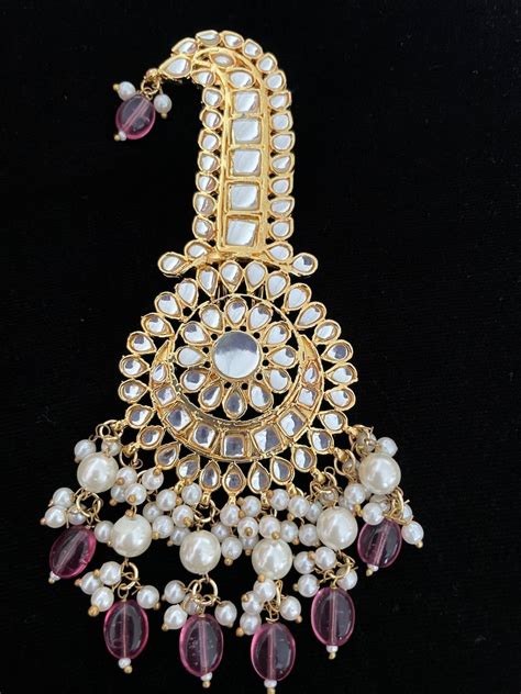 Gold Kundan Kalgi Ruby Red Groom Kalgi Pink Kalgi Safa Sarpech Red