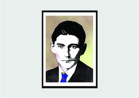 franz kafka portrait signed print literary portrait print signed
