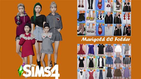 Marigold Cc Folder L 1000 Items Lthesims4 Youtube