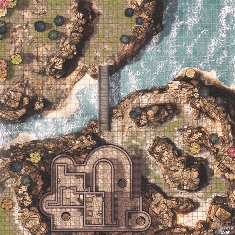 [oc] 50 X 50 Battlemap Inspired By The Gnoll Stronghold From Classic Baldur S Gate R Dnd