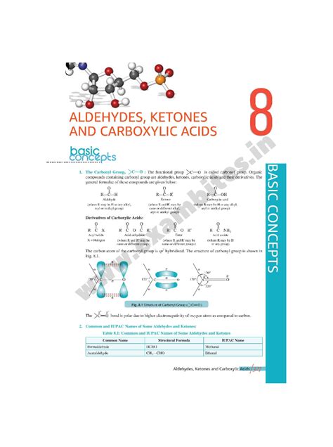 Chem Chapter 8: Aldehydes, Ketones, and Carboxylic Acids Basics - Studocu