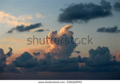 Joyful Real Cloud Pink Orange Photos and Images