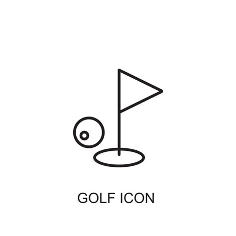 Icono De Icono De Vector De Golf Vector Premium