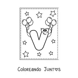 Dibujos De La Letra V Para Colorear Gratis Coloreando Juntos