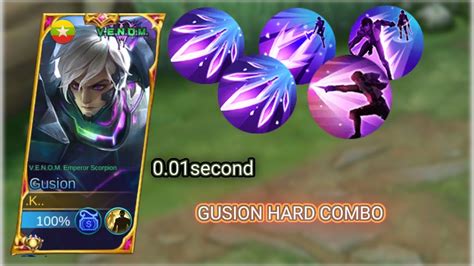 Gusion Fast Hand Gameplay Gusion Hard Combo Mobile Legends Youtube