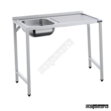 Fregadero Inox Con Bastidor Cubeta Y Escurridor Y Peto Incorporado