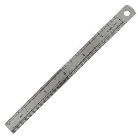 Double Side Stainless Steel 6 Inch Ruler