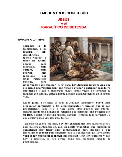 Jesús Y El Paralítico De Betesda