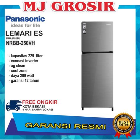 Jual KULKAS PANASONIC NRBB 250 VH LEMARI ES 2 PINTU NRBB250VH Shopee