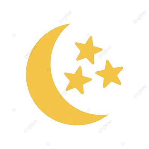 Luna Creciente Y Estrella Icono Vector Luna Creciente Planetas Estrella