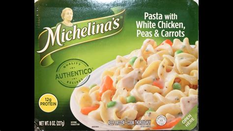 Michelinas Pasta With White Chicken Peas And Carrots Review Youtube