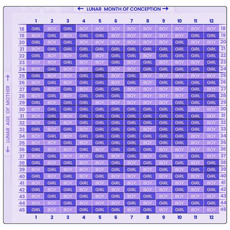 Chinese Calendar Baby Gender Predictor